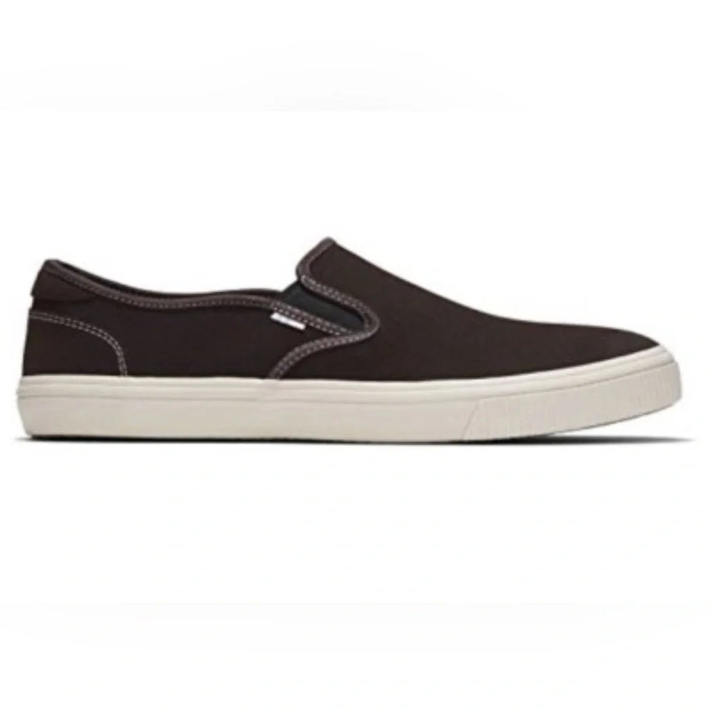 TOMS Men's Size 10 Nubuck Baja Slip On In Chocolate‎ Brown